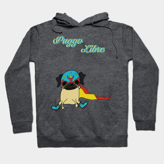 Puggo Libre Hoodie by OneEyedGuy